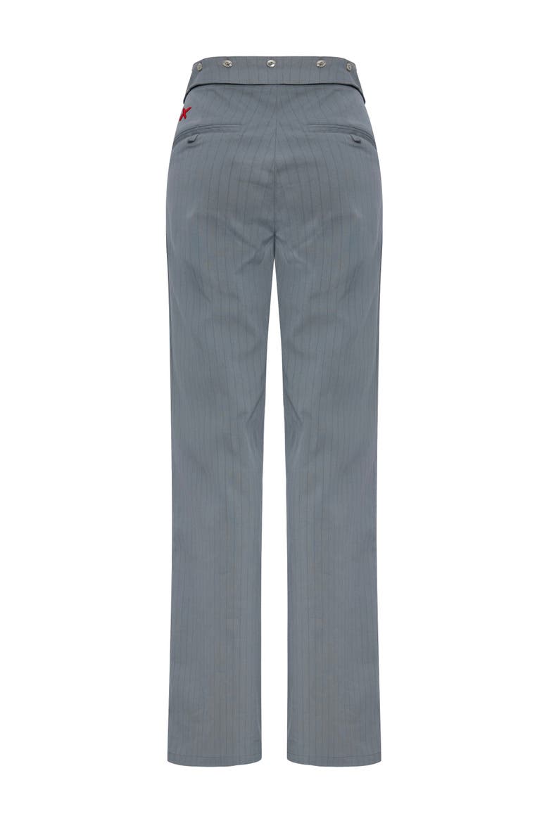 Woven Pant With Metal Button, Alternate, color, grey
