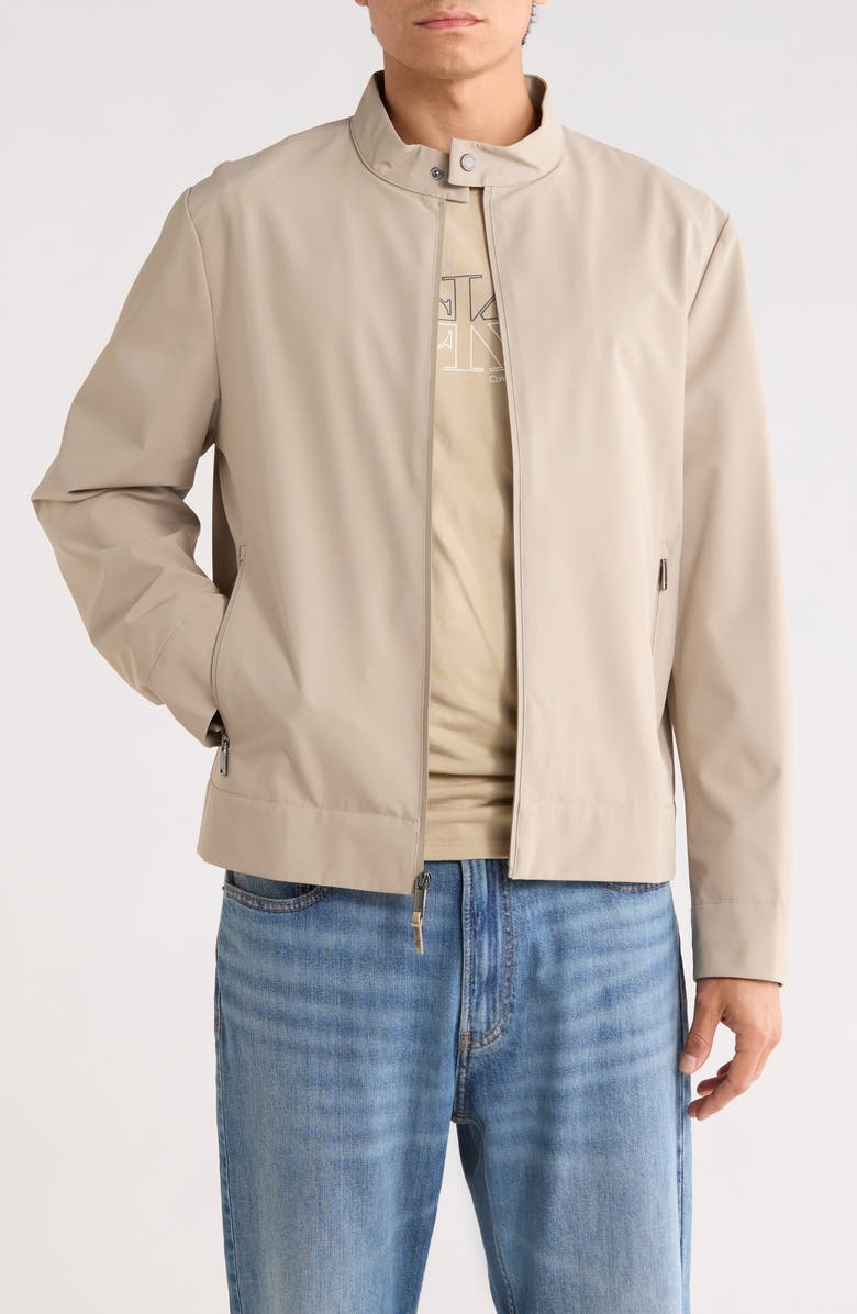 Calvin Klein Stretch Woven Golf Jacket, Main, color, Vintage Khaki