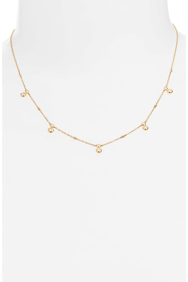 Monaco Diamond Station Necklace (Nordstrom Exclusive), Alternate, color, YELLOW GOLD/ DIAMOND