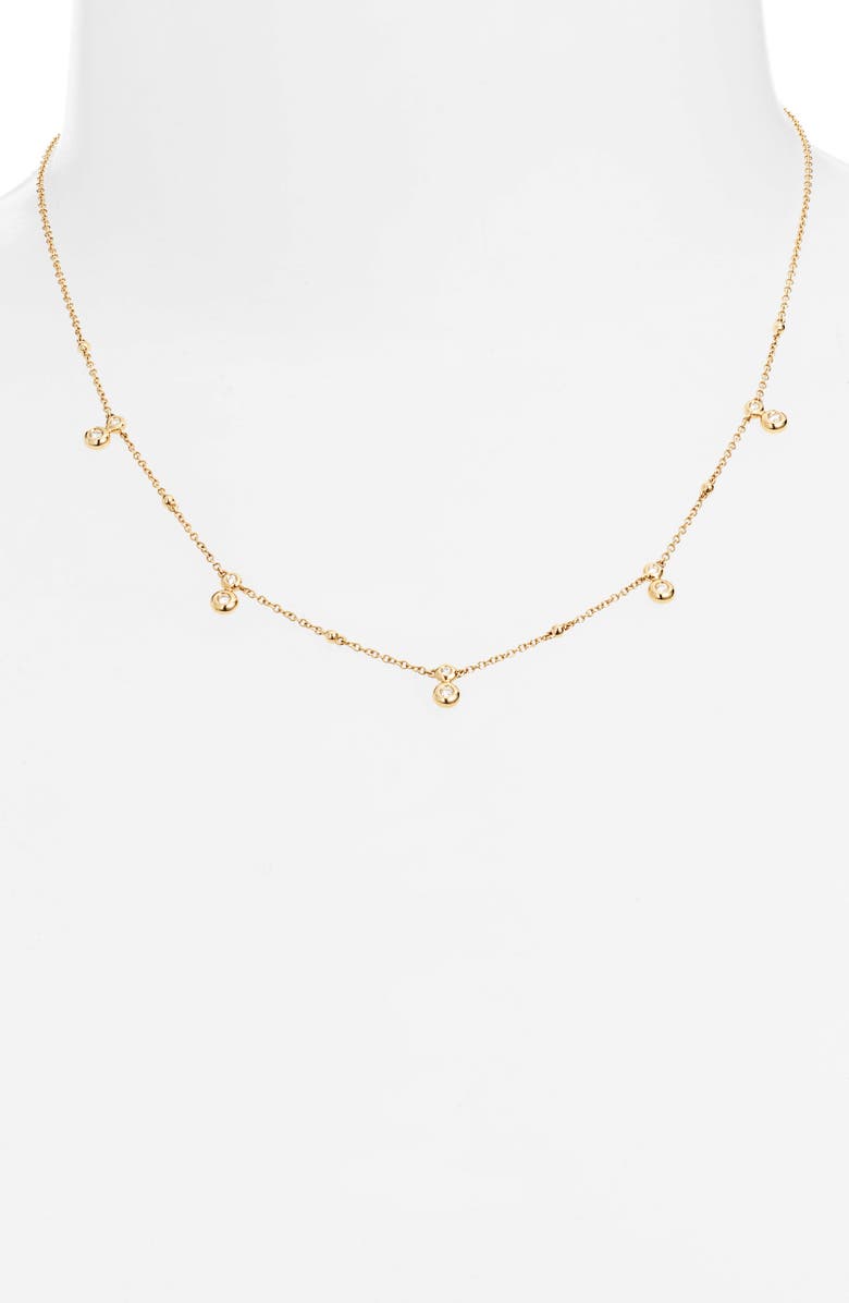 Bony Levy Monaco Diamond Station Necklace, Alternate, color,