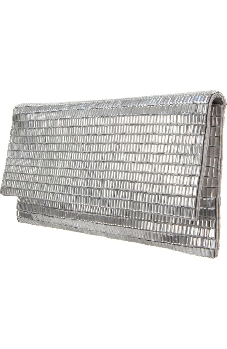 Nina Crystal Foldover Clutch, Alternate, color,