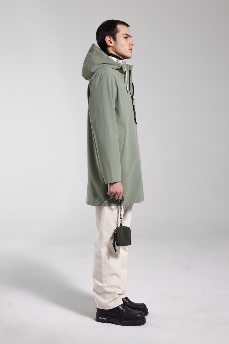 Stockholm Lightweight Zip Matte Raincoat, Alternate, color, Comet