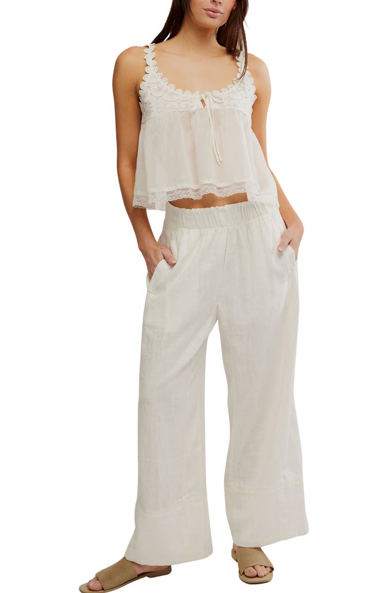 Free People Day's End Linen Blend Pants, Alternate, color, 