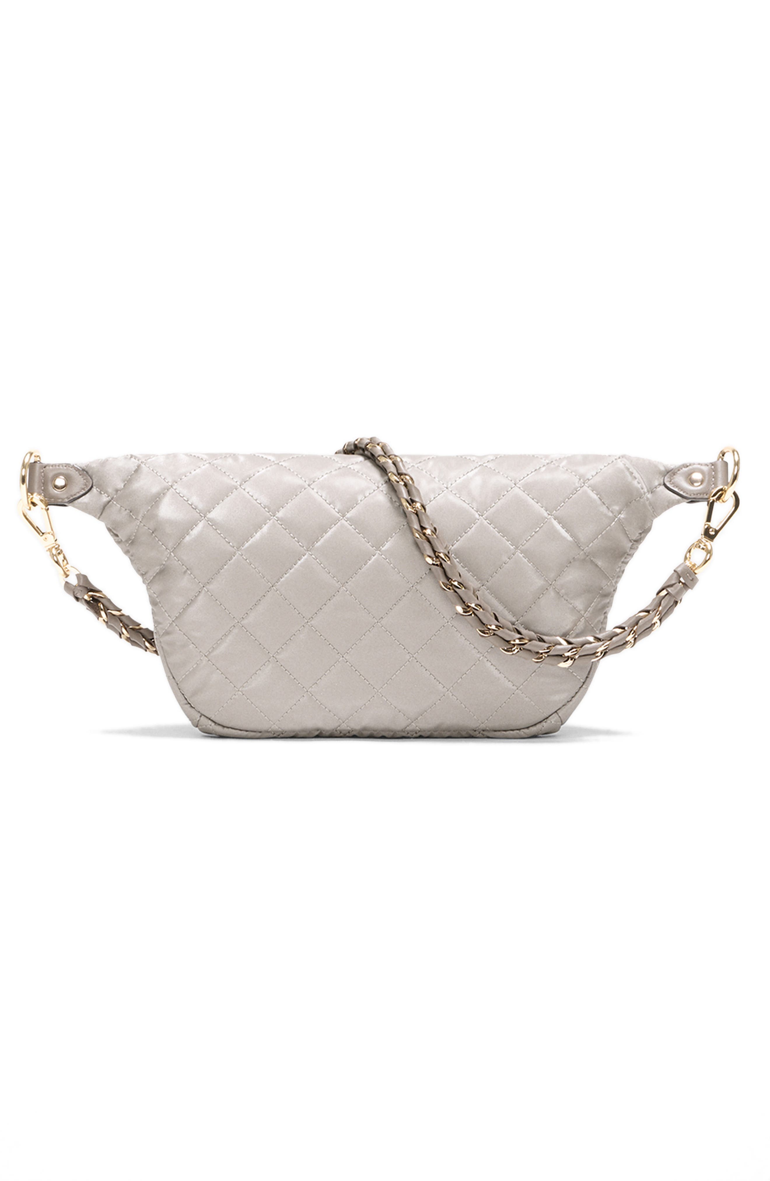 MZ Wallace Crosby Quilted Nylon Convertible Sling Bag, Alternate, color, Sable Pearl
