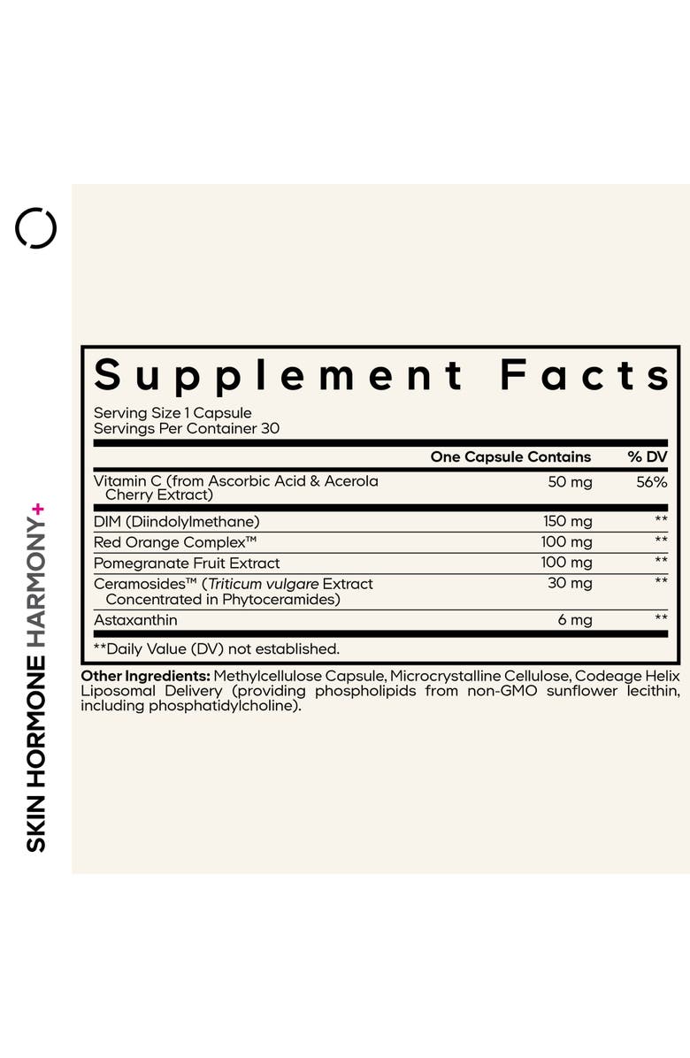Codeage Skin Hormone Harmony+, Vitamin C Supplement, Alternate, color, White