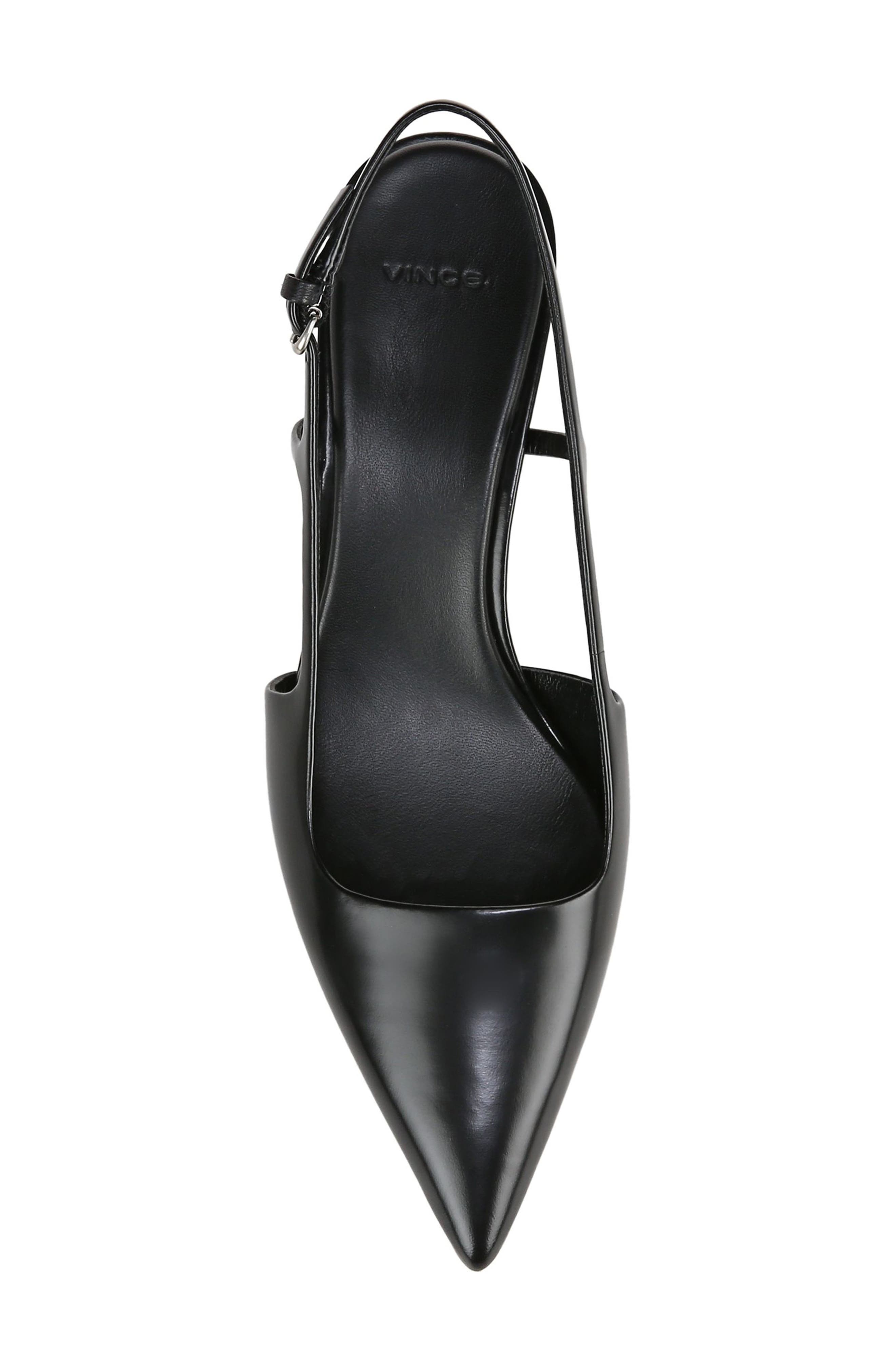 Vince Bianca Slingback Pointed Toe Pump, Alternate, color, Black