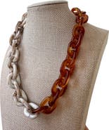 Erin McDermott Jewelry Tortoise and Ivory Resin Necklace