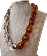 Erin McDermott Jewelry Tortoise and Ivory Resin Necklace