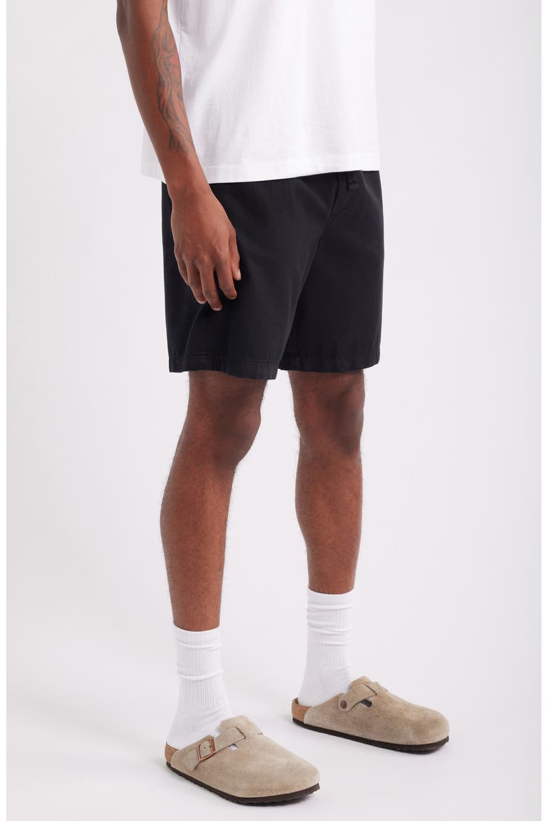 Elastic Waist Shorts, Alternate, color, JET BLACK