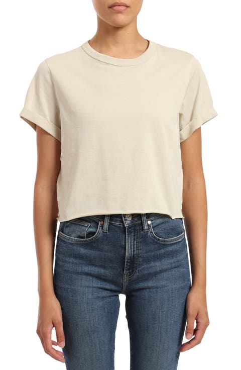 Raw Hem Crop T-Shirt