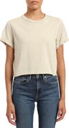 Mavi Jeans Raw Hem Crop T-Shirt