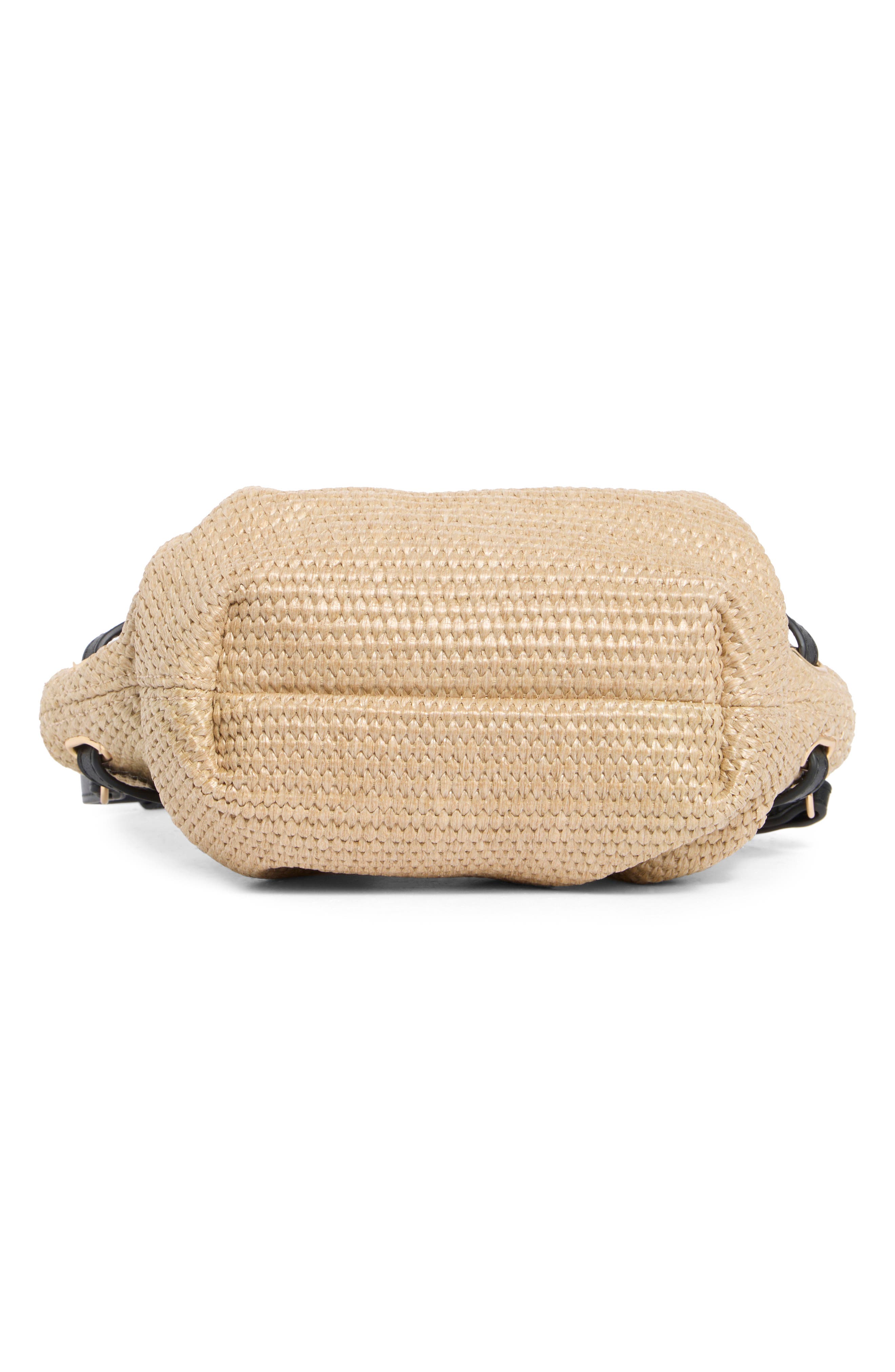 Straw Crossbody Bag, Alternate, color, NATURAL BLACK