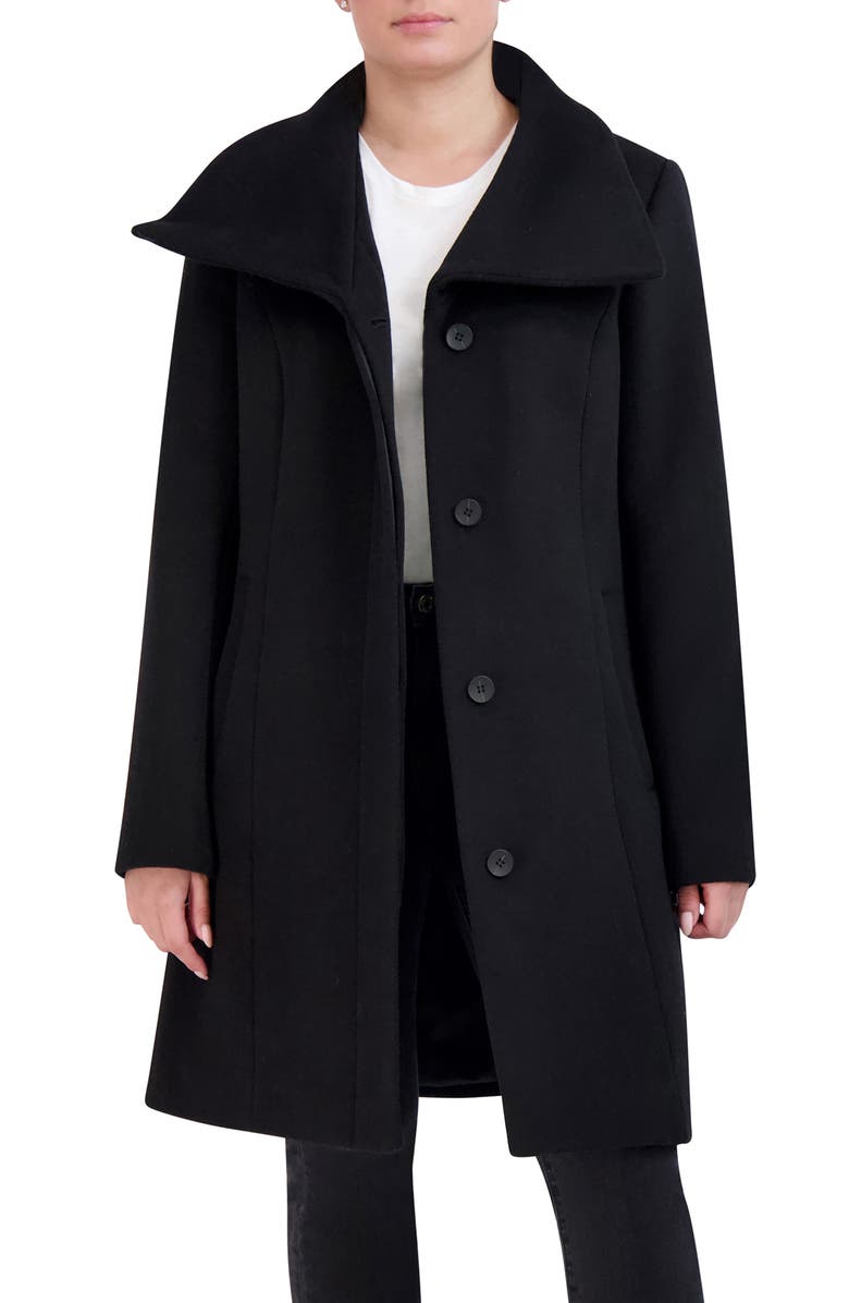 Cole Haan Signature Wide Lapel Coat, Main, color, Black