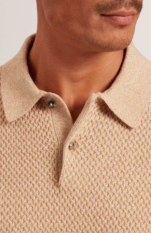 Ted Baker Janko Textured Polo In Brown