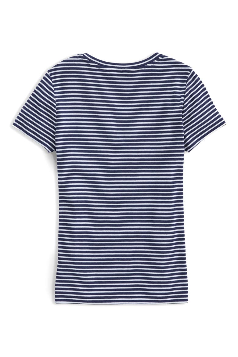 Simple Stripe V-Neck T-Shirt, Alternate, color, WHITE STRIPE
