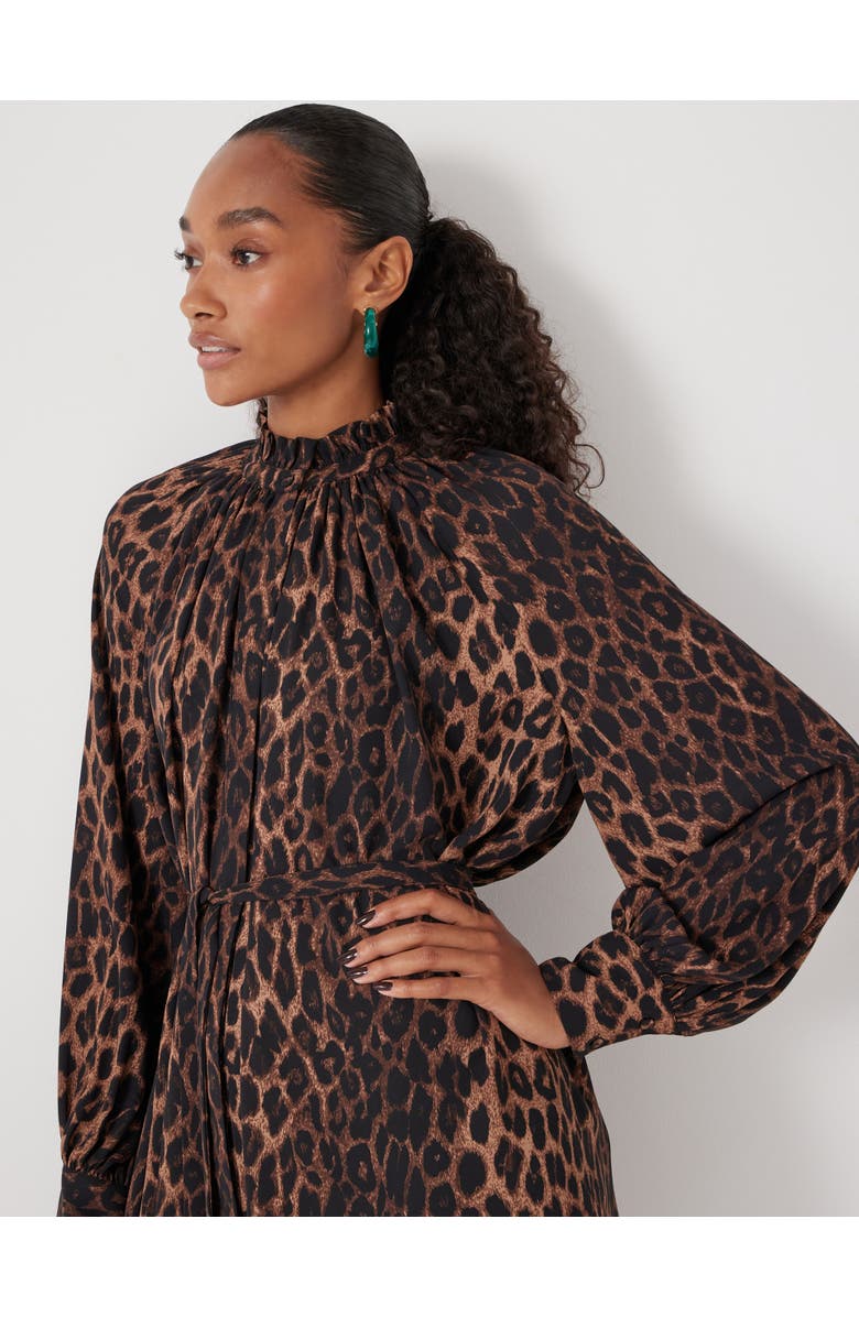 Hush Printed Chiffon Mini Dress, Alternate, color, Natural Leopard Brown