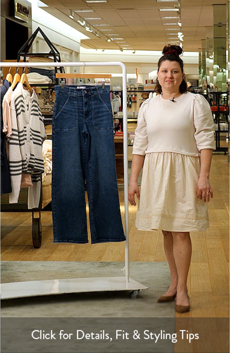 Modern Pocket High Waist Wide Leg Jeans, sales video thumbnail