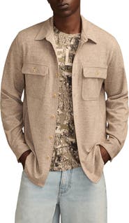Lucky Brand Regular Fit Knit Button-Up Shirt