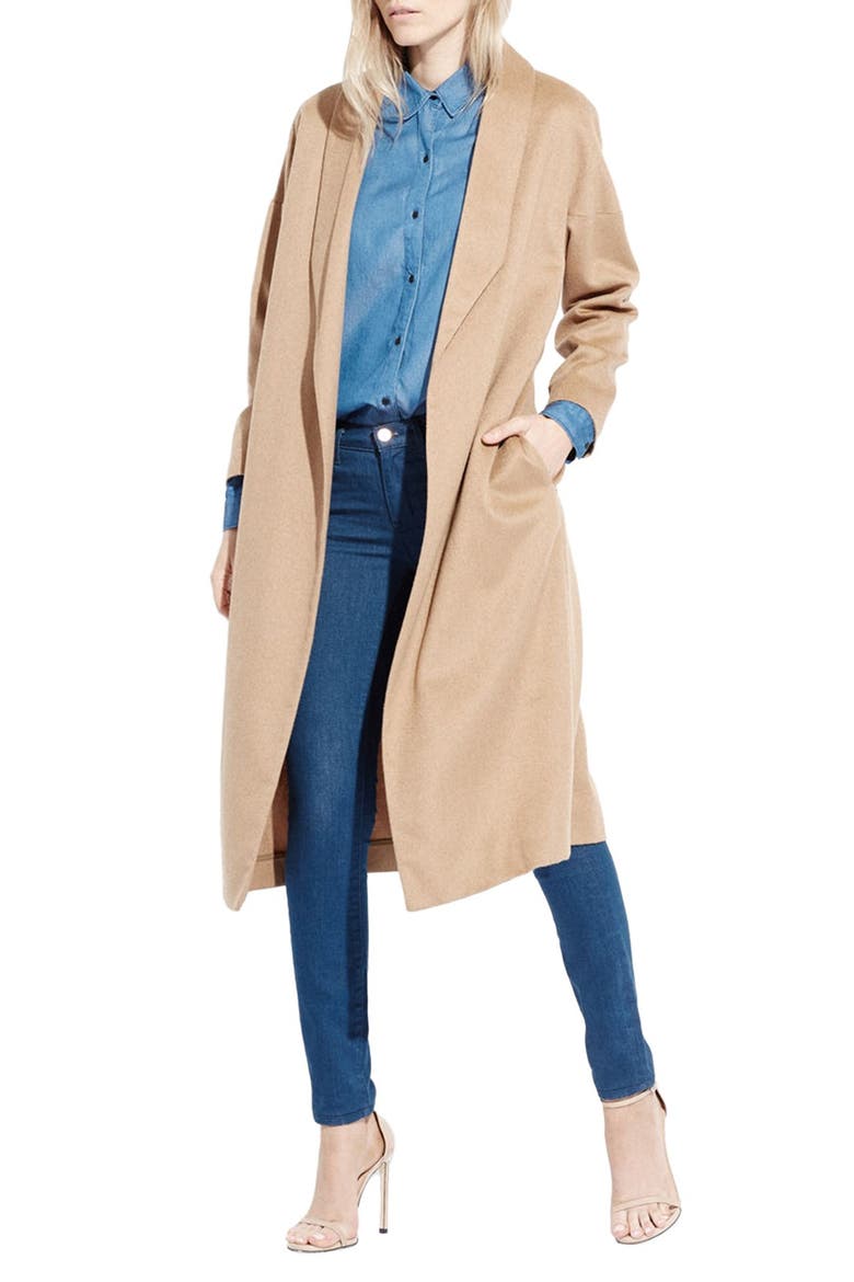 'The Robe' Camel Hair Maxi Coat, Main, color, CAMEL