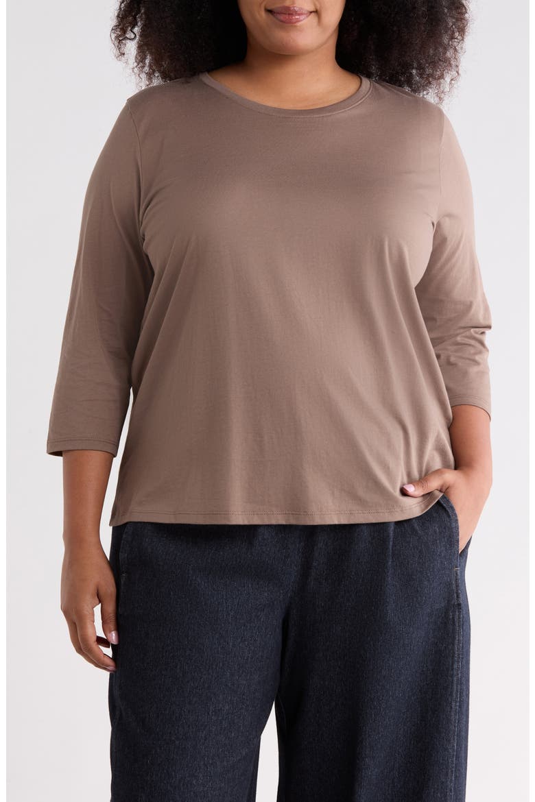 Organic Cotton Top, Main, color, COBBLESTONE