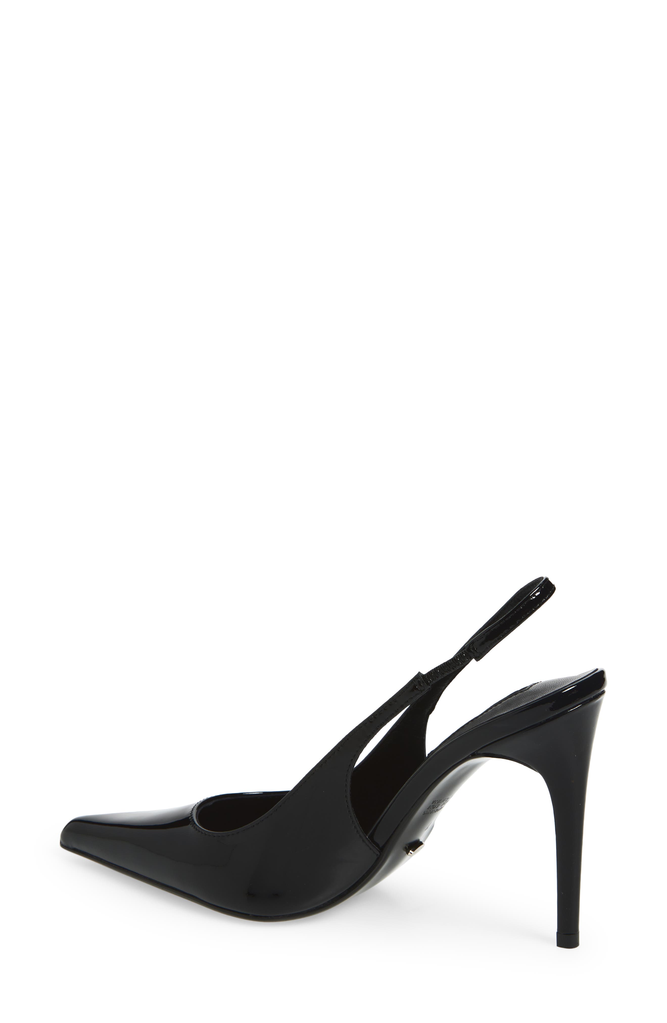 Tony Bianco Slingback Pointed Toe Pump, Alternate, color, Black Patent