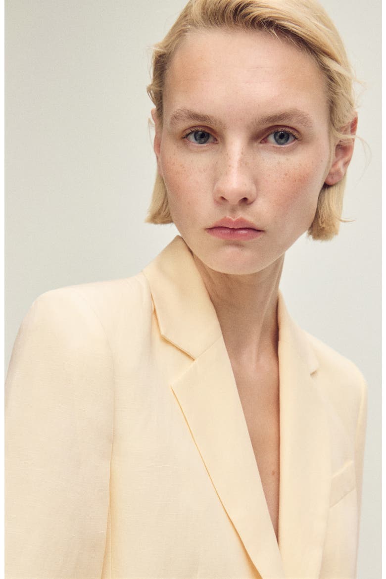 Notch Lapel Blazer, Alternate, color, VANILLA