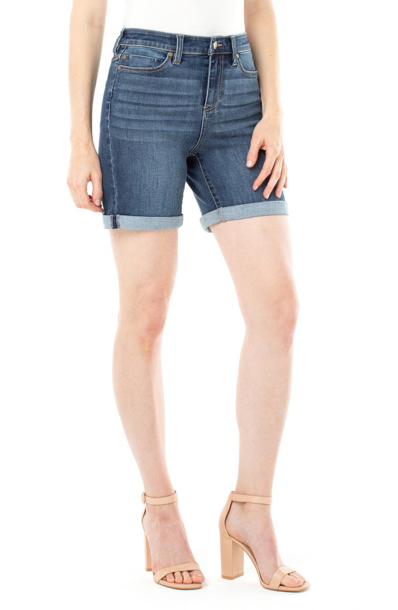 Liverpool Kristy High Waist Rolled Shorts, Alternate, color,