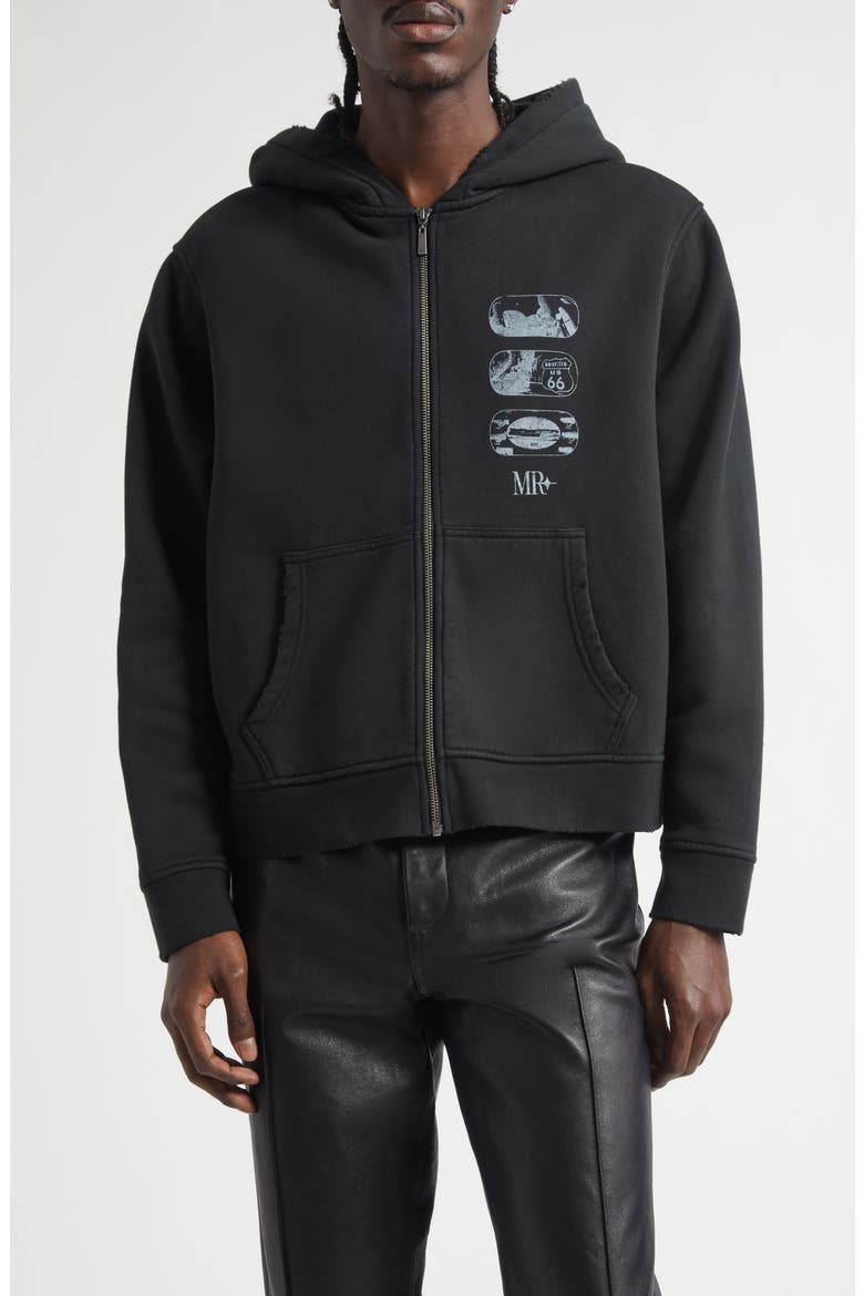 Auto Zip Hoodie, Main, color, DISTRESSED BLACK