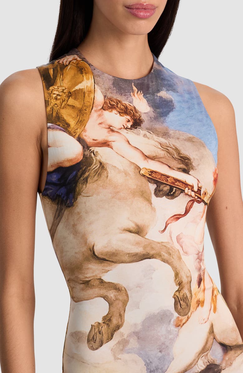 Alice + Olivia Delora Open Back Maxi Dress, Alternate, color, Renaissance Fair