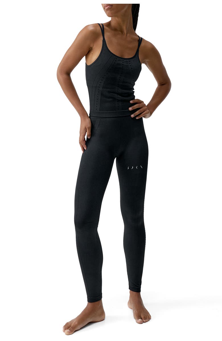 Born Living Yoga Shantala Medium Support Seamless Sport Top, Alternate, color, Black