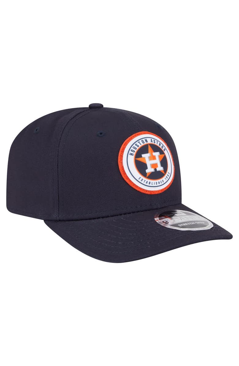 New Era Men's New Era Navy Houston Astros Circle Patch 9SEVENTY Stretch-Snap Hat, Alternate, color, Navy