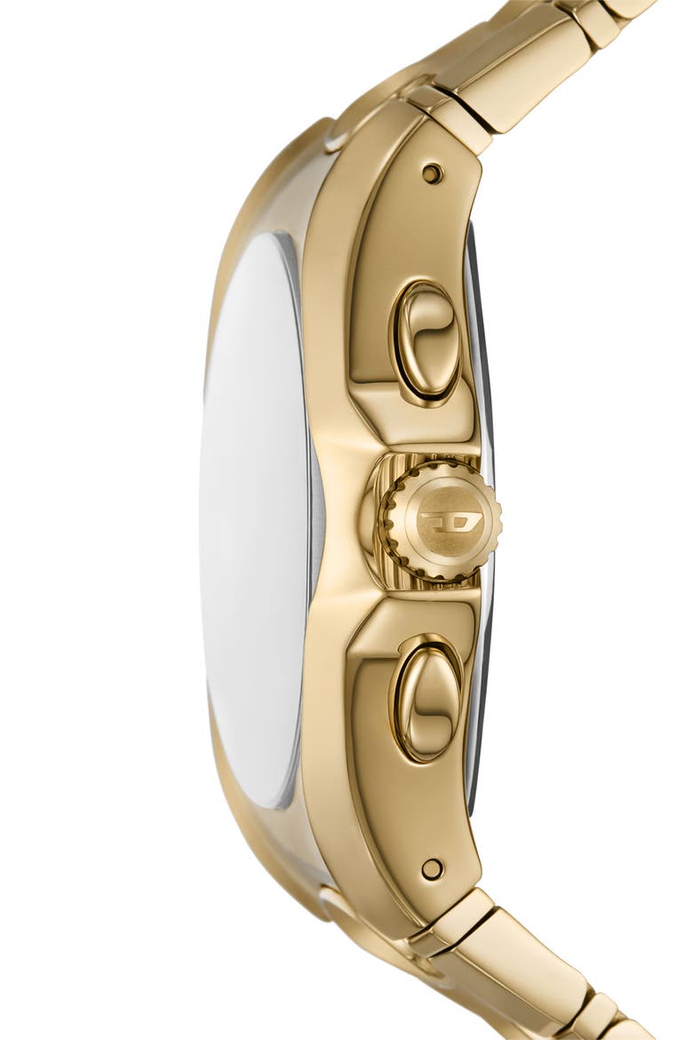 D-Curve Goldtone Chronograph Bracelet Watch, 48mm, Alternate, color, GOLD