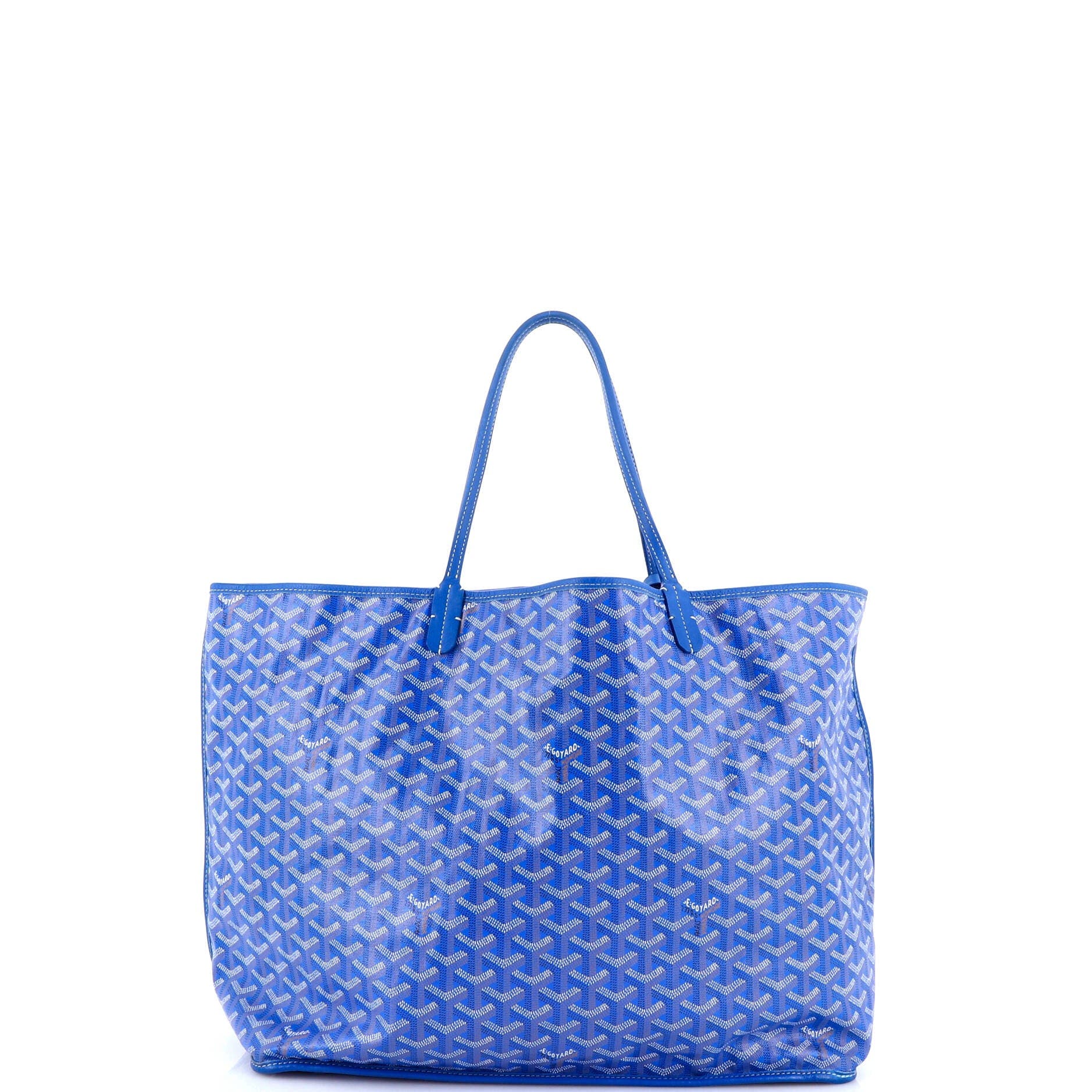 Pre-Owned Goyard Anjou Reversible Tote Coated Canvas GM, Alternate, color, Blue