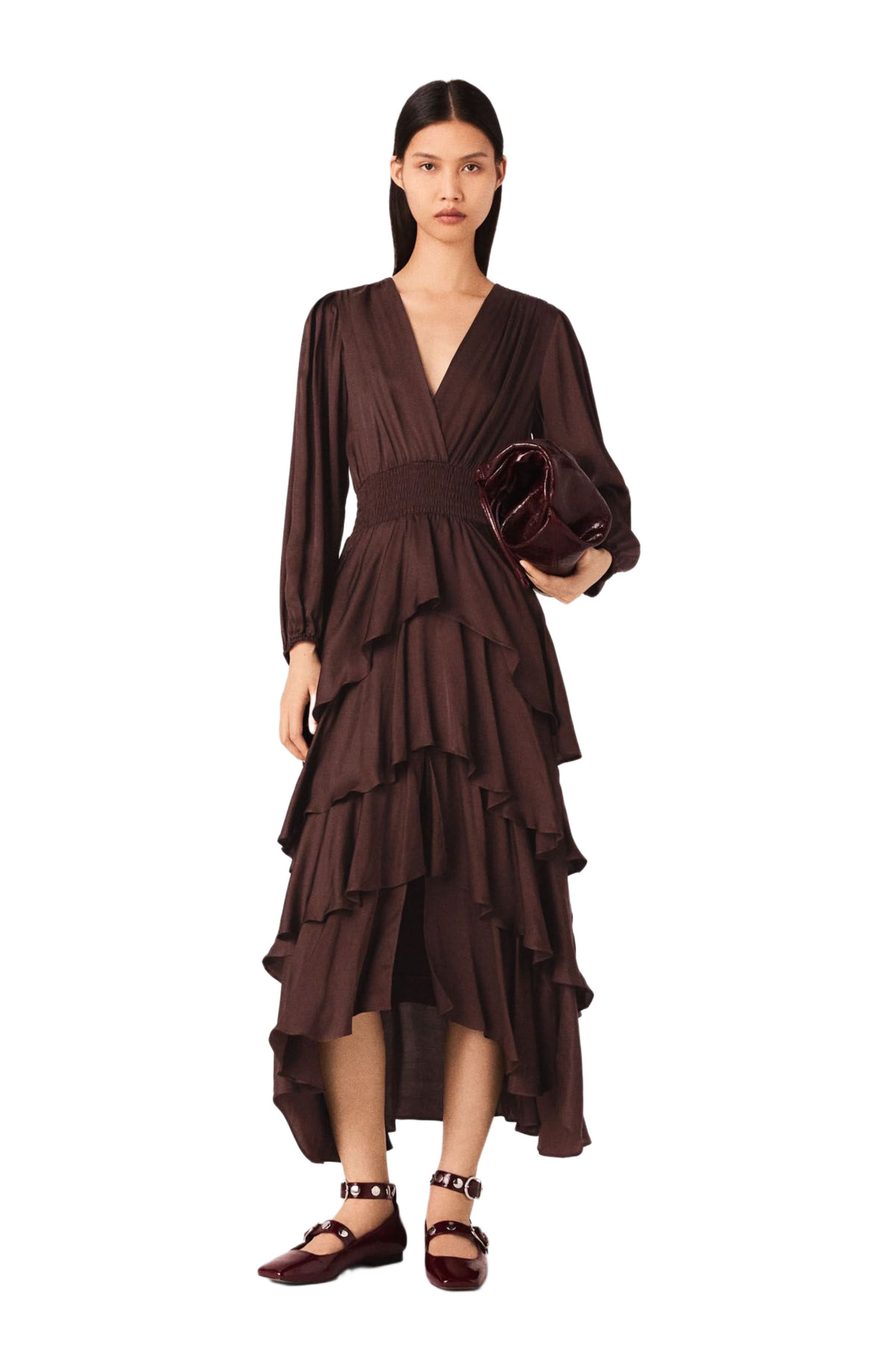 Flowy ruffled maxi dress