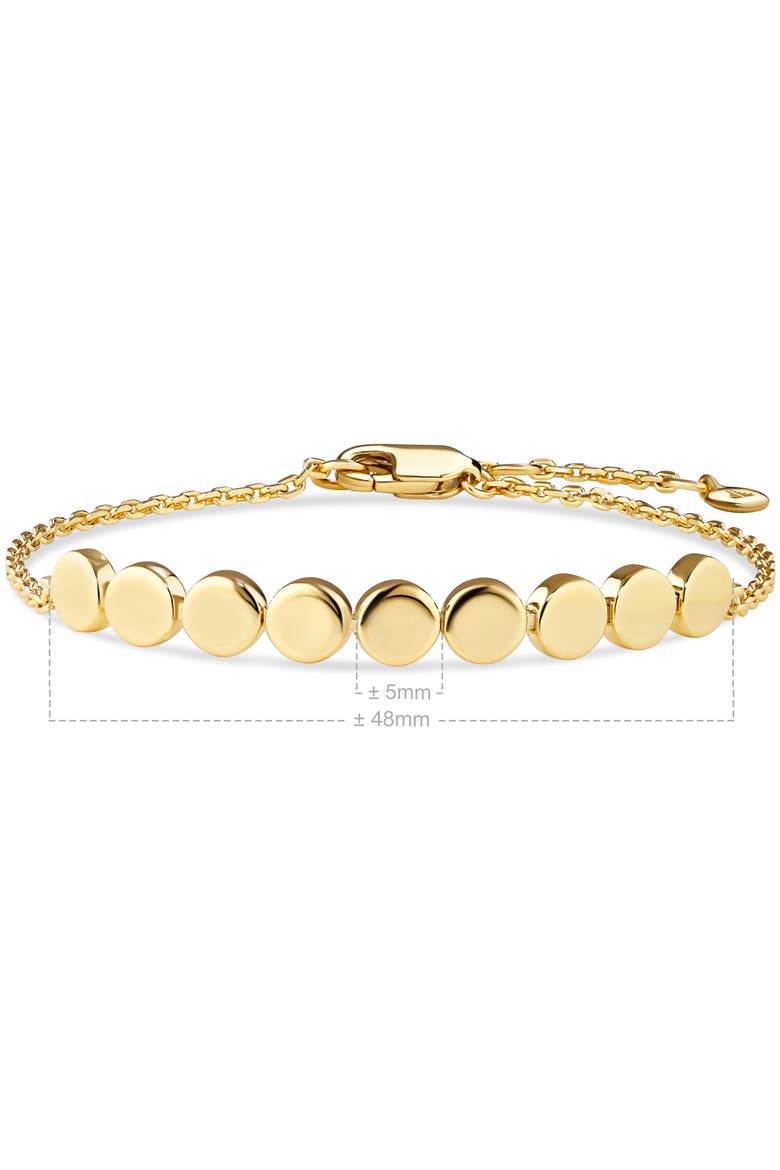 Round Link Chain Bracelet in Gold Plated Sterling Silver, Alternate, color, Yellow Gold