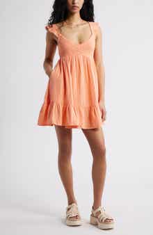 BP. Cotton Gauze Skirted Romper