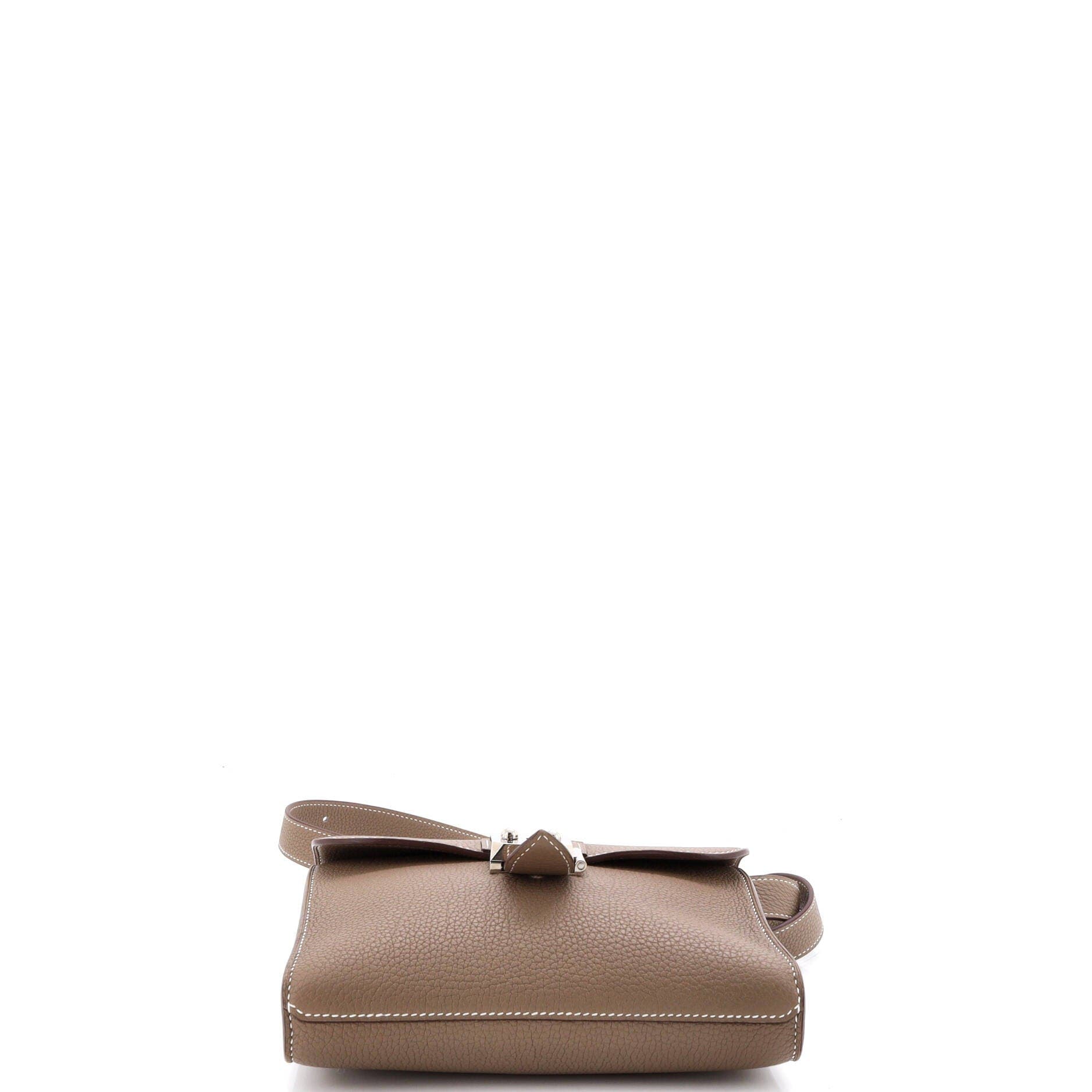 Pre-Owned Hermes Sac a Depeches Messenger Bag Togo 21, Alternate, color, Etoupe