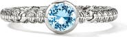 John Hardy Heishi Sterling Silver Topaz Ring