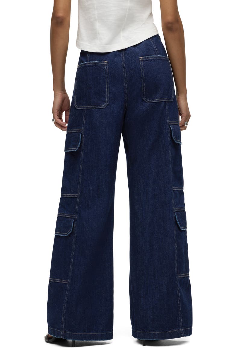 Hudson Jeans Drawcord Wide Leg Cargo Parachute Jeans, Alternate, color, Evening Day