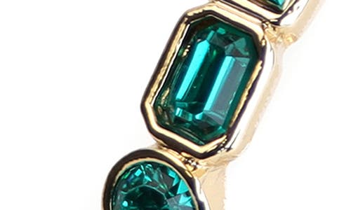 Panacea Crystal Hoop Earrings In Green