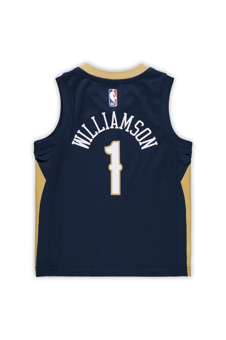 Preschool Nike Zion Williamson Navy New Orleans Pelicans Replica Jersey - Icon Edition, Alternate, color, NAVY