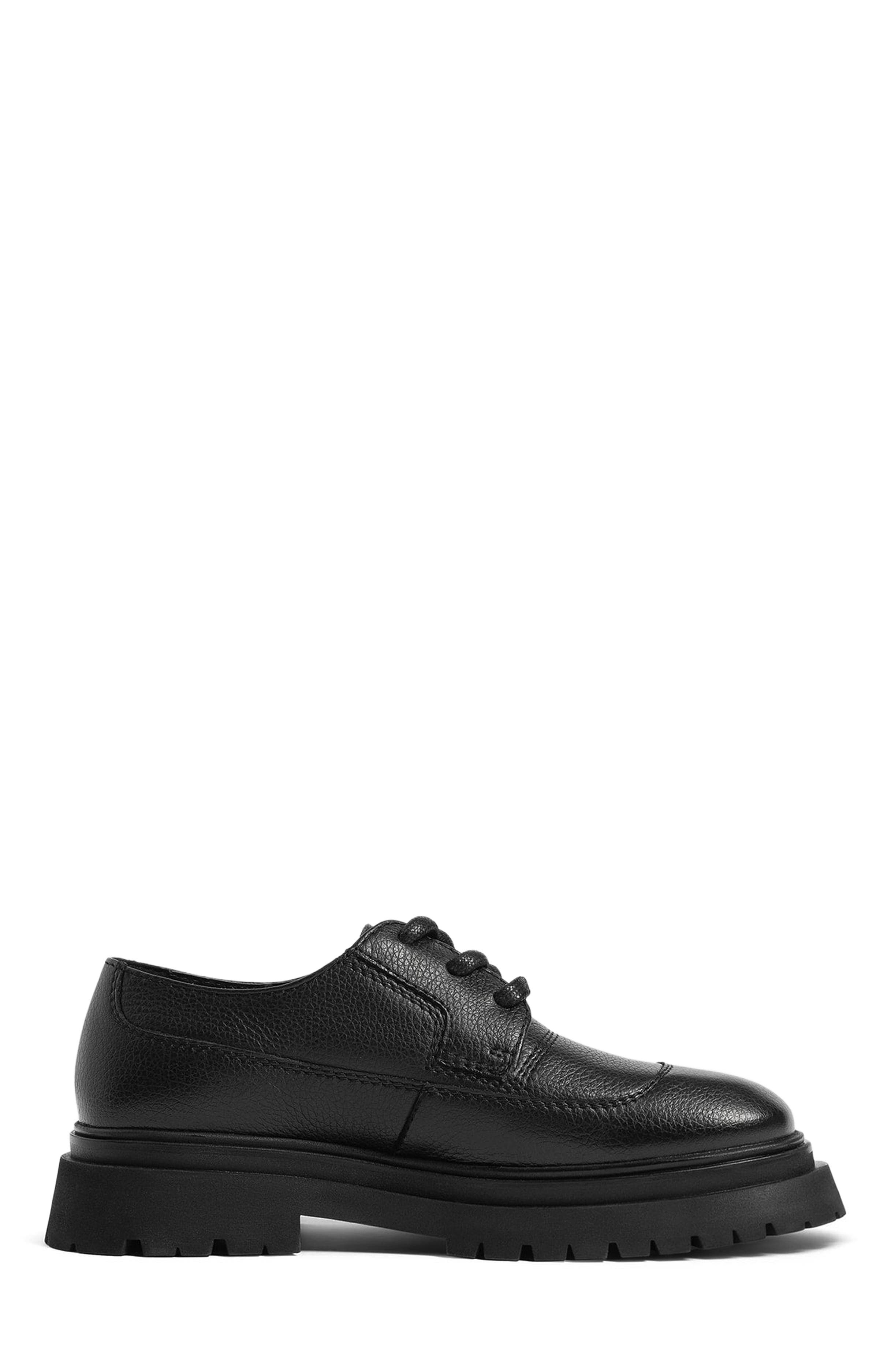 Manière De Voir Rennes Pebbled Leather Derby Shoe, Main, color, 