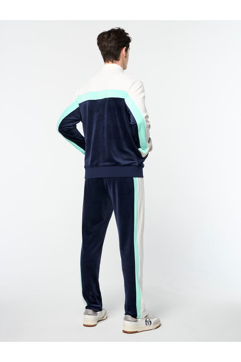 Lazaro Velour Track Jacket, Alternate, color, MARITIME BLUE