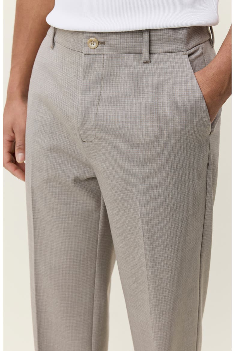 Mini Check Pleated Pants, Alternate, color, BUNGEE CORD BROWN