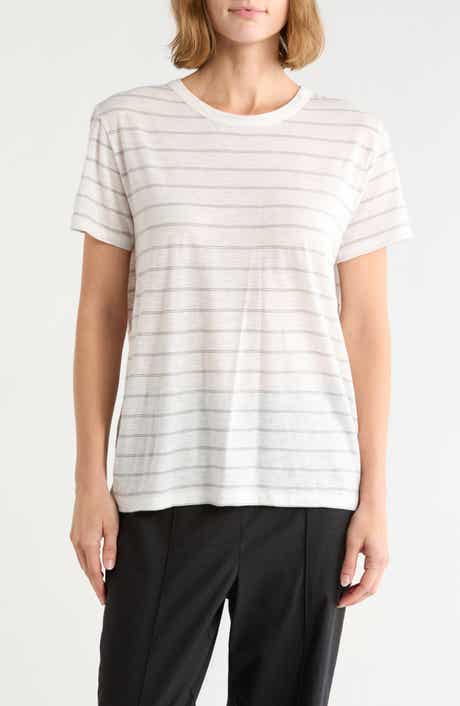 Striped Short Sleeve Crewneck T-Shirt