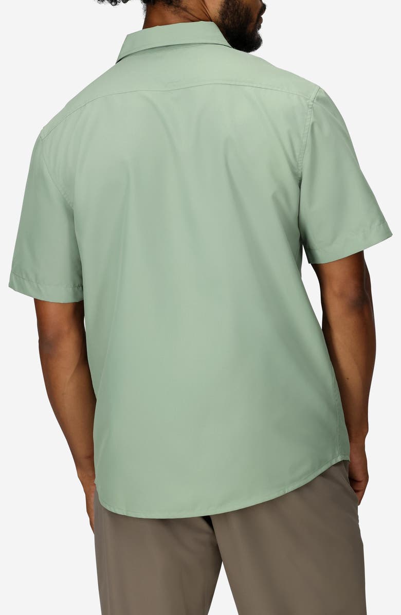 Marmot AirExchange SolarShield UPF Short Sleeve Button-Up Shirt, Alternate, color, Agate Green