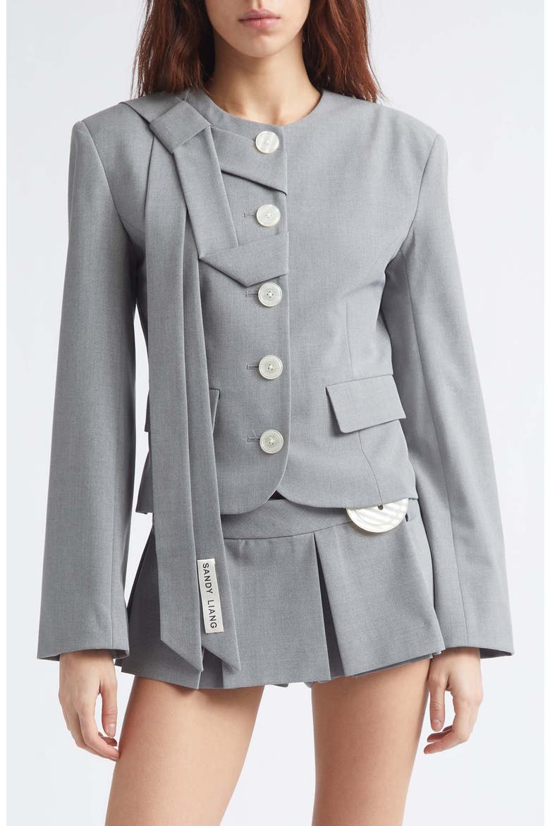 Briar Tie Stretch Suiting Jacket, Main, color, GREY
