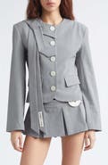 Sandy Liang Briar Tie Stretch Suiting Jacket