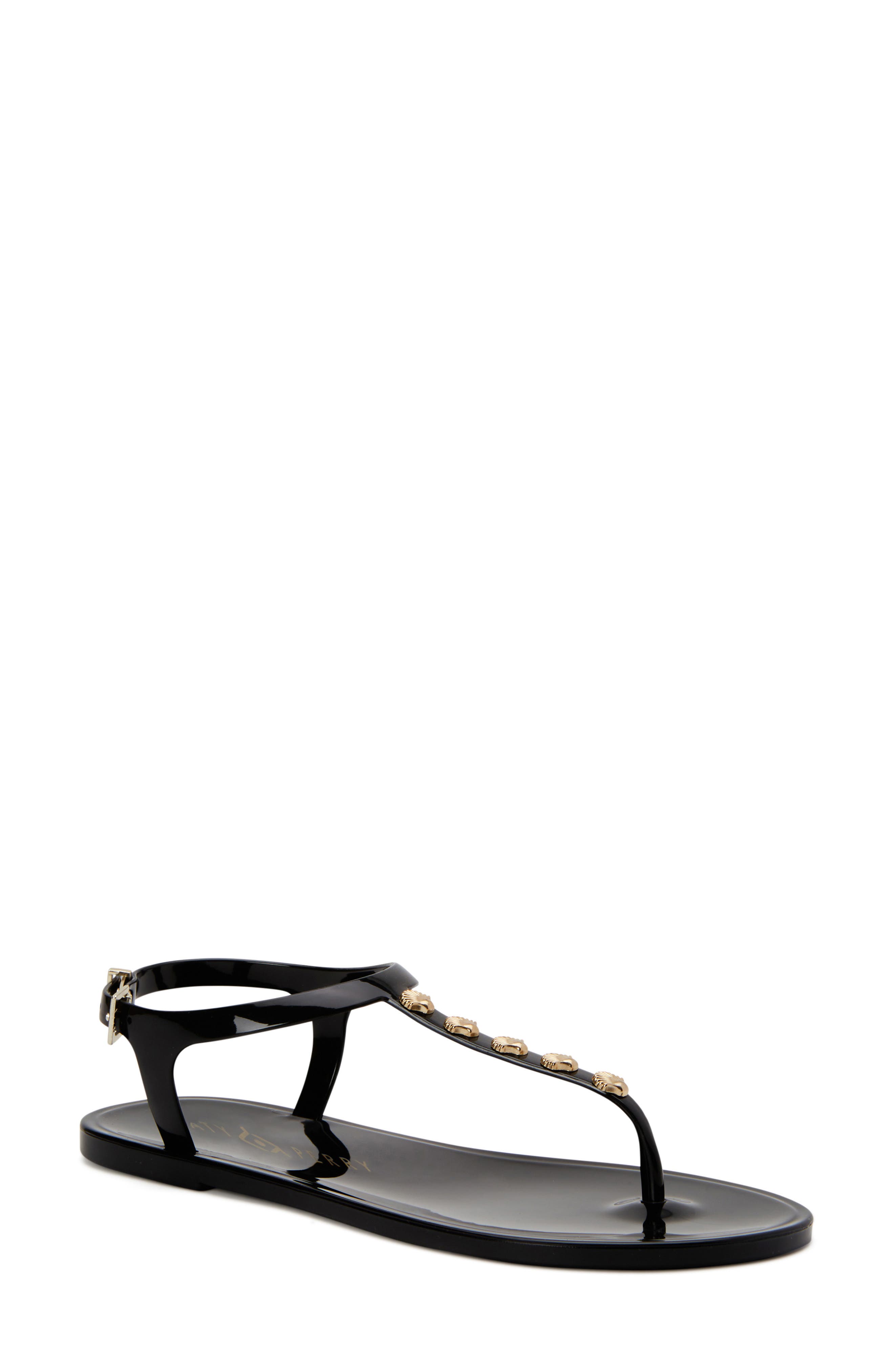 The Geli Studded Sandal, Main, color, BLACK SEASHELL