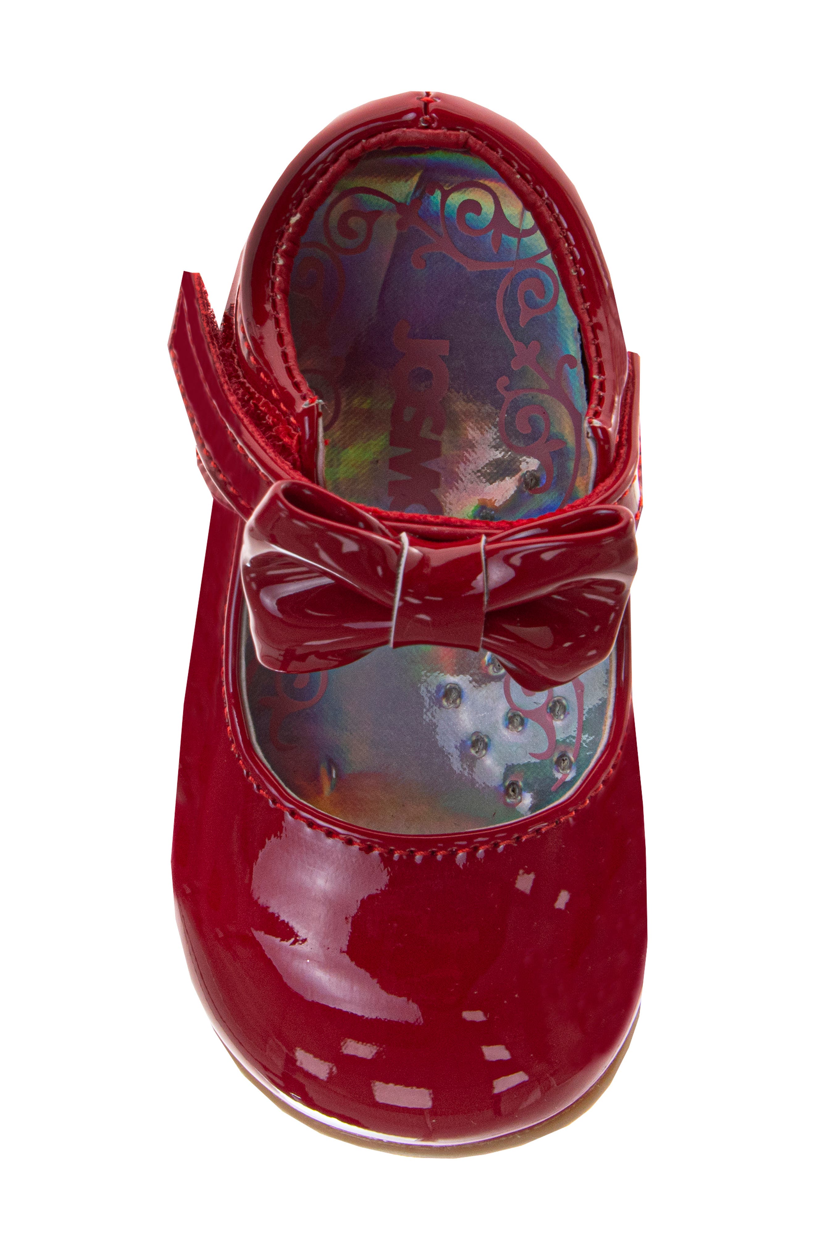 JOSMO Kids' Ankle Bow Flat, Alternate, color, Red Patent
